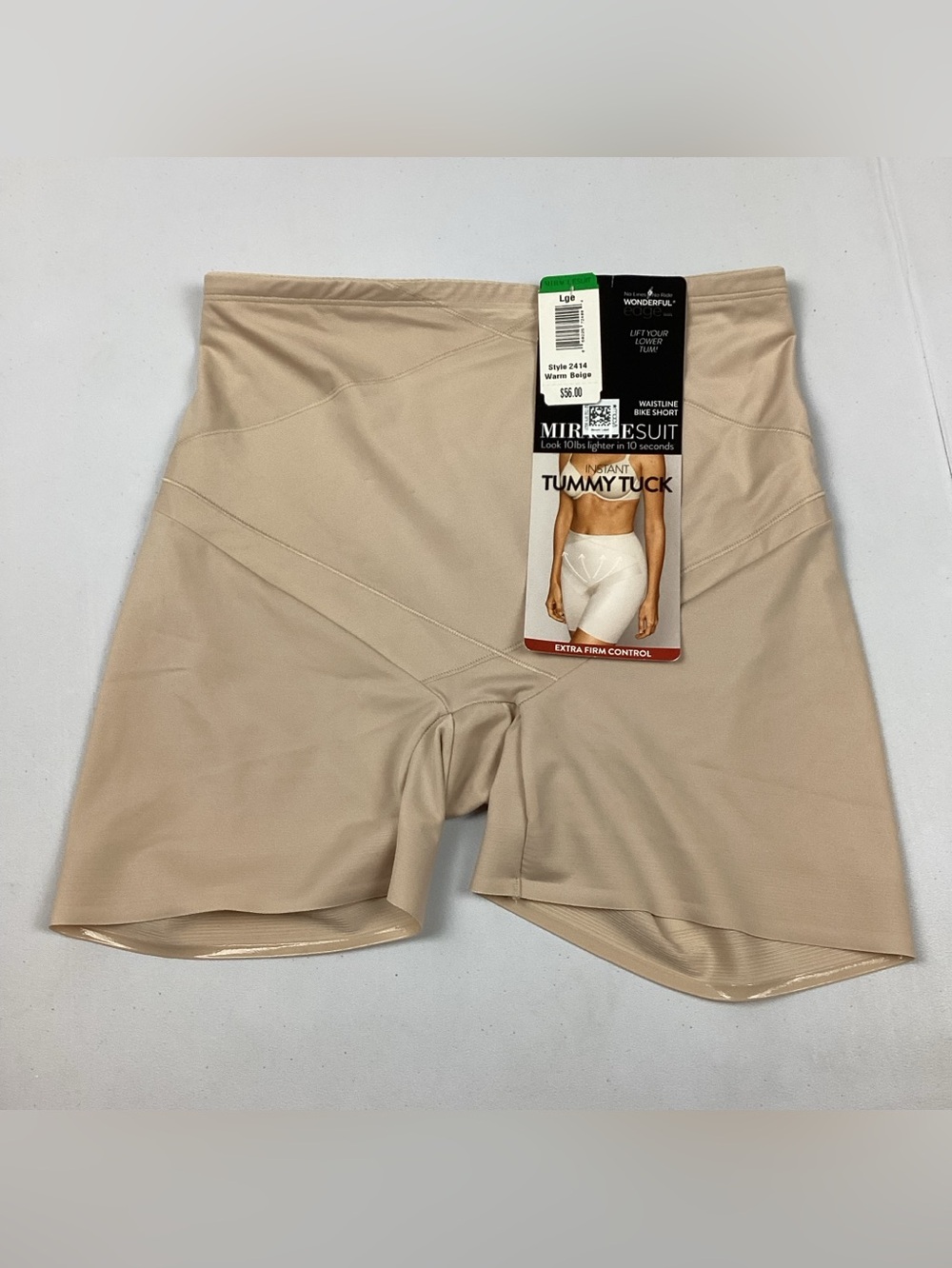 MiracleSuit Waistline Short Beige Large Retail $56 New With Imperfection